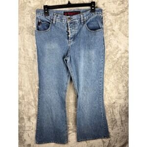 Mudd Y2K Flare‎ Jeans Medium Wash Denim Women's Size 13 Bootcut Retro Casual
